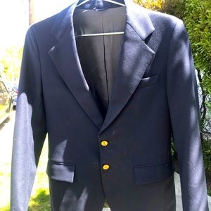 Yves Saint Laurent YSL Men's Solid Navy Sport Coat Size 19 French US Small
